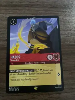 Disney Lorcana TCG Hades - Strong Arm #125/204 Regular Embossed Azurite Sea NM/M - Image 1