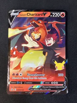 Lance's Charizard V SWSH133 Sword & Shield Black Star Promo Cards Holo Pokemon - Image 1