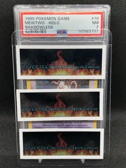 Mewtwo 10/102 Rare WOTC Holo 1999 Base Set SHADOWLESS Pokemon Cards PSA 7 - Image 3