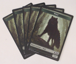 MTG (5) Wolf Double-sided Token (Challenger 2020) -o14 - Image 1