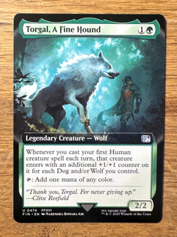 Magic MTG Final Fantasy Torgal, A Fine Hound #474 *NON-FOIL* Extended Art FFXVI - Image 1