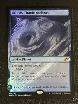 MTG Edge of Eternities Uthros, Titanic Godcore Foil 0260 NM Mythic - Image 1