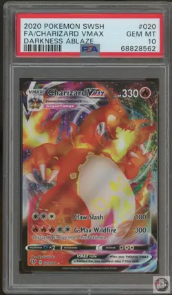 Charizard Vmax 020/189 Darkness Ablaze Pokemon PSA 10 - Image 1