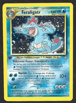 Pokemon Feraligatr 5/111 1st Edition Neo Genesis Holo Light Play LP - Image 1