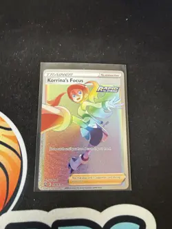 Pokemon TCG Korrinas Focus 174/163 Full Art Rainbow Rare Battle Styles - Image 1