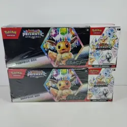 Lot Of 2 Pokemon Prismatic Evolutions Surprise Box+Booster Bundle Sams Club Set - Image 1