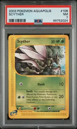 Scyther | 106/147 | Near Mint PSA 7 | 2003 Aquapolis | 1st Edition Regular - Image 1