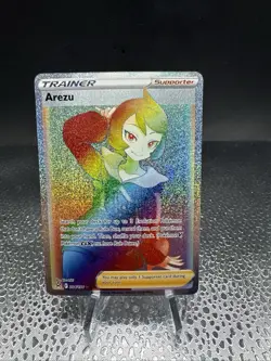 Pokemon TCG Arezu 204/196 Full Art Secret Rainbow Rare Trainer Lost Origin - Image 1