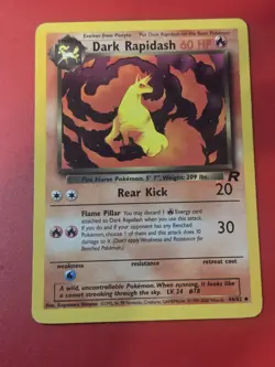 Dark Rapidash 44/82 Team Rocket Pokemon Vintage Non Holo NM - Image 1
