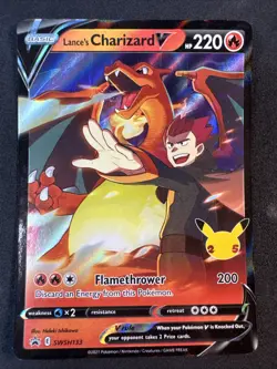 Lance's Charizard V SWSH133 Sword & Shield Black Star Promo Celebrations Pokemon - Image 1
