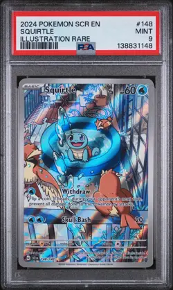 Squirtle Pokemon Scr En-Stellar Crown 148 NM PSA 9 - Image 1