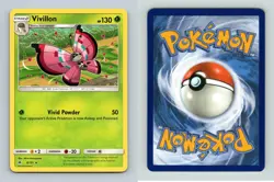 Vivillon #8/131 Sun & Moon Forbidden Light Rare Pokemon 2018 TCG Card - Image 1
