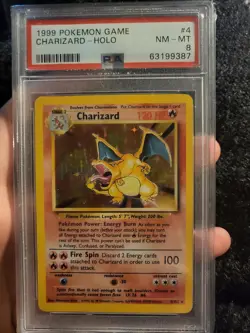 Pokemon TCG Charizard Holo Rare Card 1999-2000 Base Set PSA 8 - Image 1
