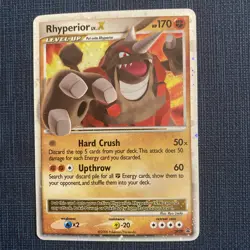 Pokemon Rhyperior LV.X TCG DP29 Diamond & Pearl Promo Holo Card - Image 1