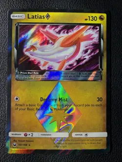 Pokemon TCG Latias Prism Sun & Moon: Celestial Storm 107/168 Holo Rare - Image 1