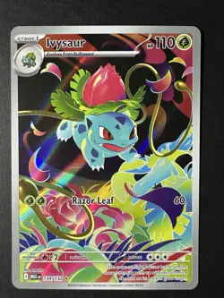 Pokemon TCG Ivysaur 134/132 Illustration Rare Mega Evolution Full Art - Image 1