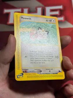 MEOWTH 78/144 Skyridge non-holo E-Series / E-Reader Pokemon TCG card NM+ CLEAN! - Image 2