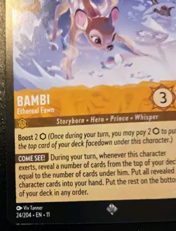 Bambi - Ethereal Fawn 24/204 Super Rare Winterspell Disney Lorcana TCG - Image 4