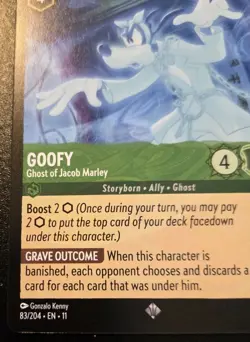 Goofy - Ghost Of Jacob Marley 83/204 Super Rare Winterspell Disney Lorcana TCG - Image 4