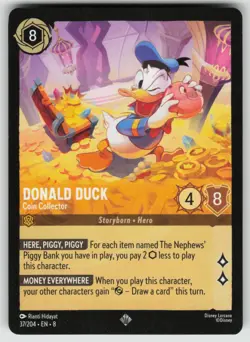 Donald Duck - Coin Collector Super Rare Reign of Jafar 37/204 Disney Lorcana - Image 1