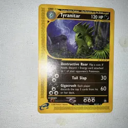 Pokemon TCG Tyranitar 40/147 2002 English Regular Lot of 3 Cards - Image 2