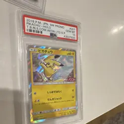 Pokemon TCG Pikachu SM Promo Holo Ultra Rare #307/SM-P PSA 10 2018 Card Stock - Image 1