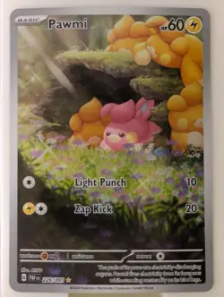 Pawmi 226/091 Paldean Fates Illustration Rare Holo Pokemon Card TCG English NM - Image 1
