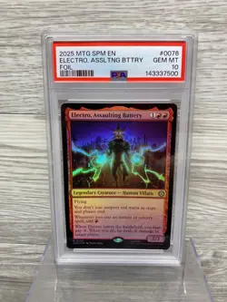 Electro Assaulting Battery FOIL 76 MTG Spider-Man Magic The Gathering PSA 10 - Image 1