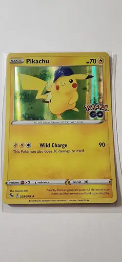Pikachu (28) Holo Rare Pokemon GO 028/078 NM Holofoil - Image 1