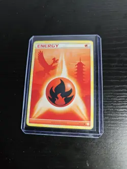 Pokemon TCG HGSS Ho-Oh 116/123 Fire Energy Non Holo Common - Image 3