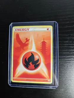 Pokemon TCG HGSS Ho-Oh 116/123 Fire Energy Non Holo Common - Image 4
