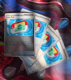 4x Poke Pad 1 RevHolo 3 Normal 198/217 Pokemon Mega Evolutions: Ascended Heroes - Image 1