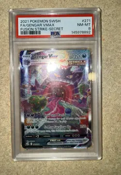 Pokemon Gengar VMAX Alternate Art Secret Rare Holo Fusion Strike 271/264 PSA 8 - Image 2