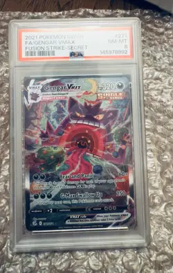 Pokemon Gengar VMAX Alternate Art Secret Rare Holo Fusion Strike 271/264 PSA 8 - Image 3