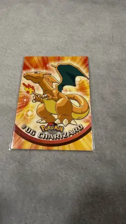 Charizard TV Animation Black Logo 1999 Vintage Pokemon Topps #06 Non-Holo NM - Image 1