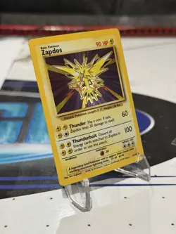 Pokemon Base Set Zapdos 16/102 Unimited Holo Rare - Vintage Pokemon - Image 3