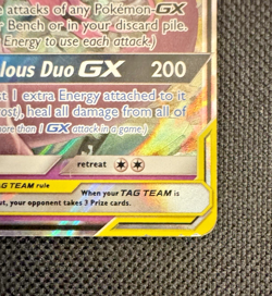 2019 Pokemon SM Unified Minds Mewtwo Mew Tag Team Holo #71/236 - Image 2