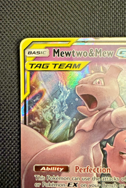 2019 Pokemon SM Unified Minds Mewtwo Mew Tag Team Holo #71/236 - Image 4