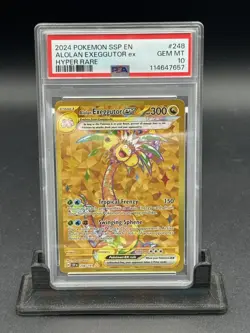 2024 POKEMON SSP EN-SURGING SPARKS 248 ALOLAN EXEGGUTOR EX HYPER RARE PSA 10 - Image 1