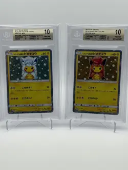Pokemon 2017 Alolan Vilpix Pikachu Poncho-038/SM-P - 037/SM-P BGS 10 Sequential - Image 1