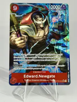 One Piece Card Game Edward.Newgate (Alternate Art) OP02-004 SR NM English - Image 1
