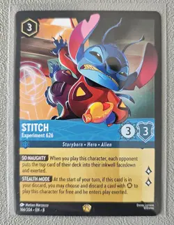 Stitch Experiment 626 166/204 Legendary Disney Lorcana Reign of Jafar Regular - Image 1