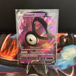 Pokemon Card Unown V 065/195 Silver Tempest Ultra Rare Half Art Near Mint - Image 1