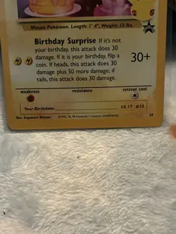 Birthday Pikachu #24 Pokemon Card - Celebrations: Black Star Promo - NM - Image 2
