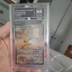 Pokemon Alakazam EX TCG Scarlet & Violet 151 Card 201/165 Sir graded 8.5 - Image 1