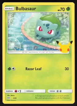 Bulbasaur NM 1/25 McDonald's 25th Anniversary Promos Pokemon Card - Image 1