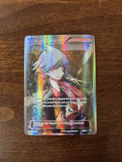 Pokemon TCG Steven Trainer Card Full Art Holo, XY Ancient Origins, Card 95/98 - Image 1