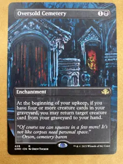 MTG 1x BORDERLESS Oversold Cemetery # 428 Dominaria Remastered Magic the x1 NM - Image 1