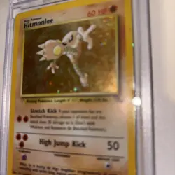 Pokemon Hitmonlee 7/62 Fossil Holo Rare Unlimited Basic 1999 Card - Image 3