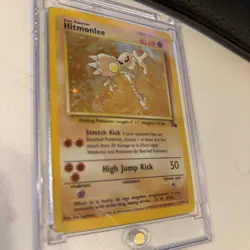 Pokemon Hitmonlee 7/62 Fossil Holo Rare Unlimited Basic 1999 Card - Image 4
